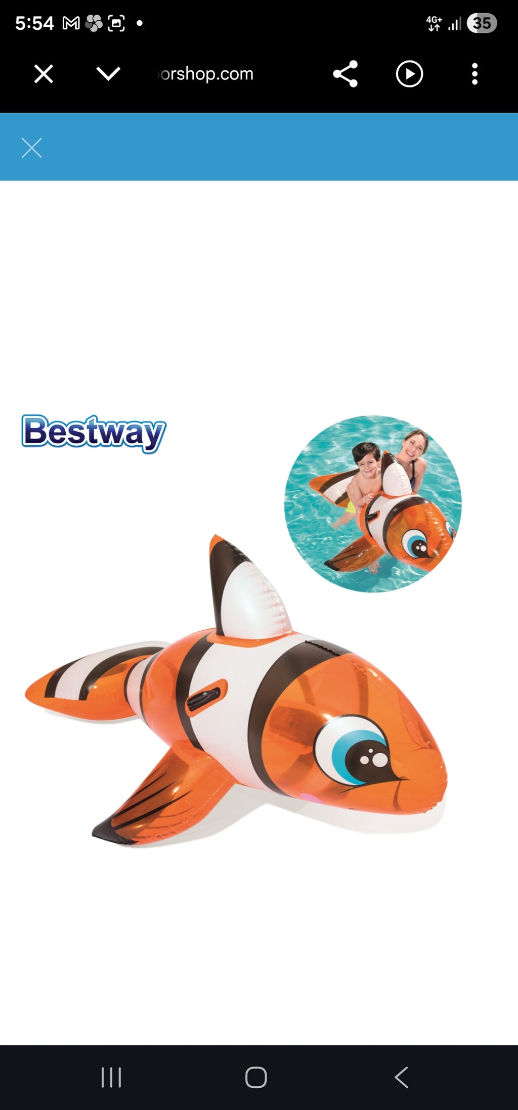 Clown Fish Ride On W/Handles