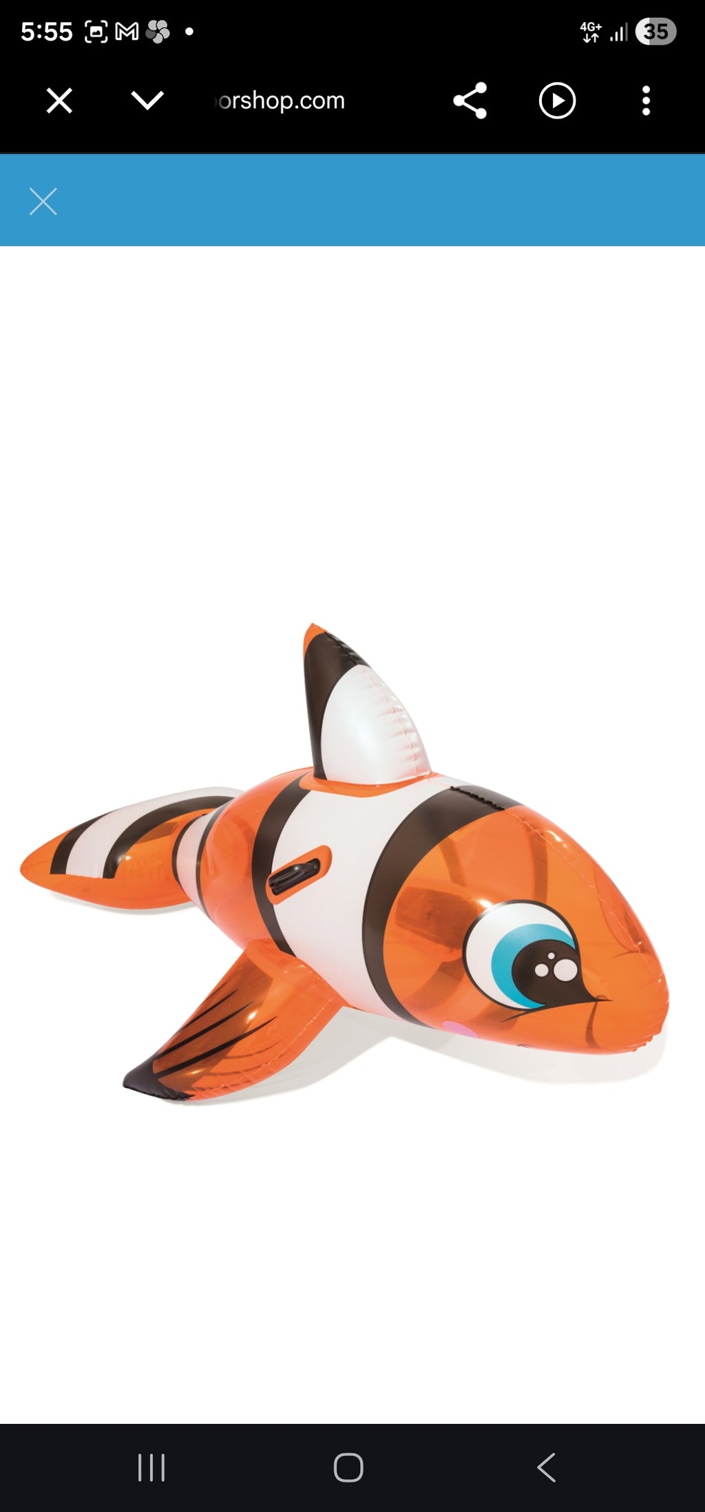 Clown Fish Ride On W/Handles